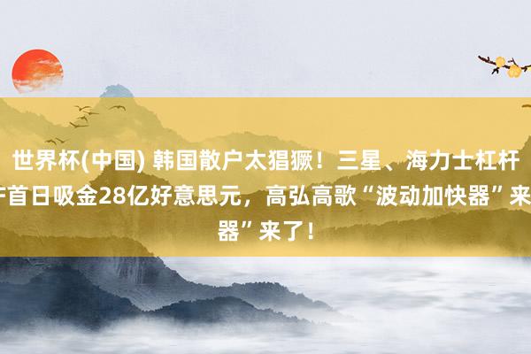 世界杯(中国) 韩国散户太猖獗!三星、海力士杠杆ETF首日吸金28亿好意思元,高弘高歌“波动加快器”来了!