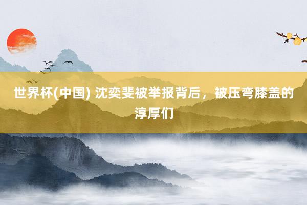世界杯(中国) 沈奕斐被举报背后，被压弯膝盖的淳厚们