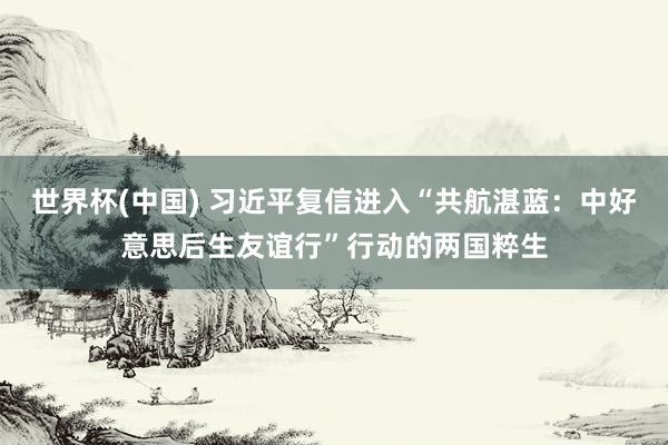 世界杯(中国) 习近平复信进入“共航湛蓝：中好意思后生友谊行”行动的两国粹生