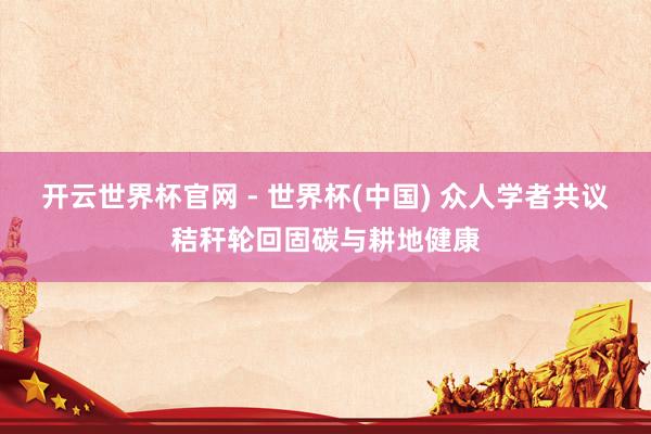 开云世界杯官网 - 世界杯(中国) 众人学者共议秸秆轮回固碳与耕地健康