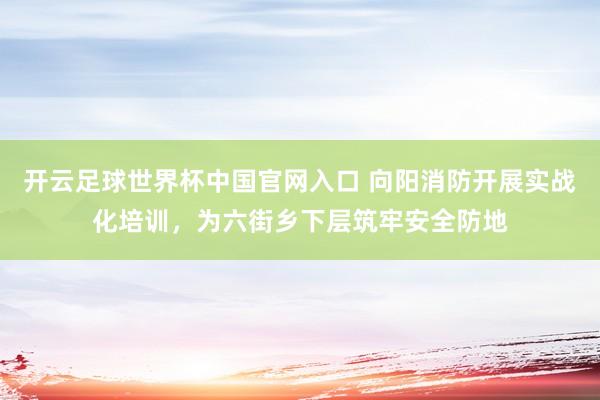 开云足球世界杯中国官网入口 向阳消防开展实战化培训，为六街乡下层筑牢安全防地