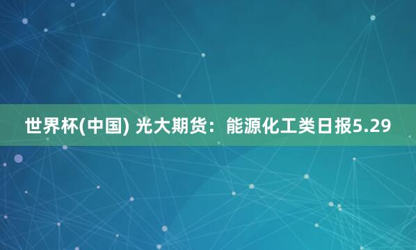 世界杯(中国) 光大期货：能源化工类日报5.29
