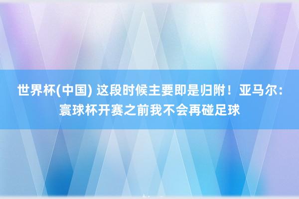 世界杯(中国) 这段时候主要即是归附！亚马尔：寰球杯开赛之前我不会再碰足球