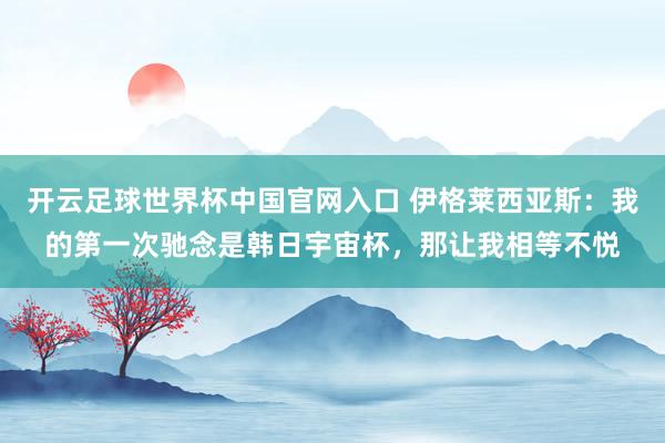 开云足球世界杯中国官网入口 伊格莱西亚斯：我的第一次驰念是韩日宇宙杯，那让我相等不悦